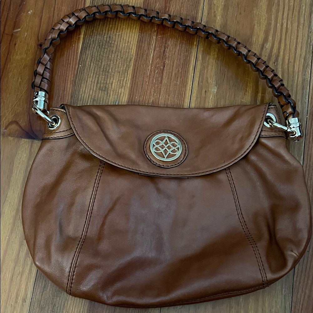 Brown leather handbag by Antonio Melani